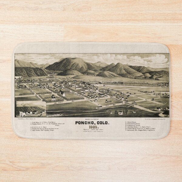 Item preview, Bird's eye view of Poncho, Colorado (1882) designed and sold by allhistory.