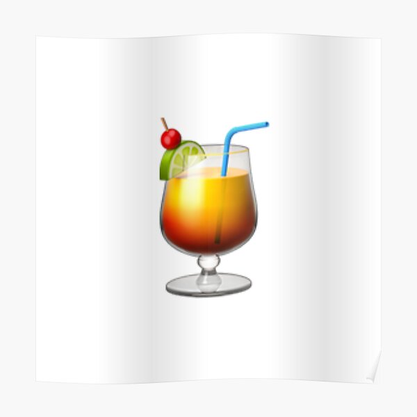"Long Island Iced Tea Emoji " Poster for Sale by trendfriend Redbubble