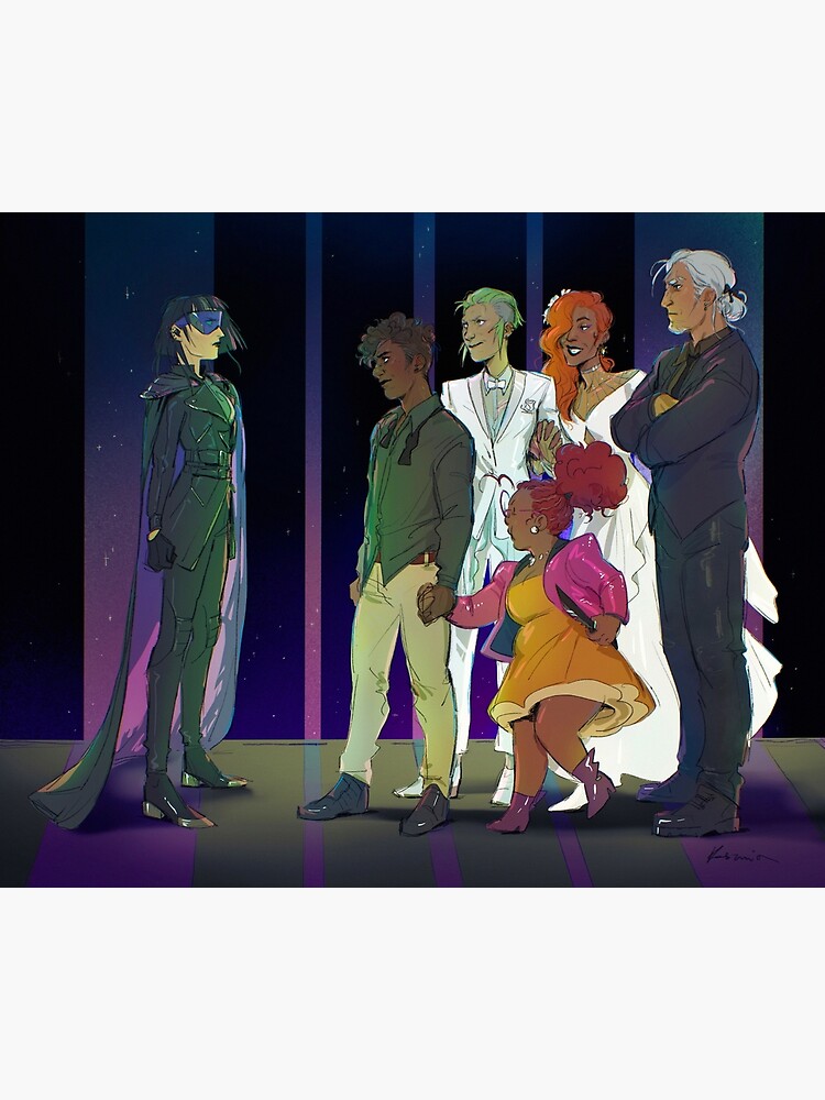 Sasha Wire vs. the Aurinkos (Juno Steel fan art) Premium Matte Vertical