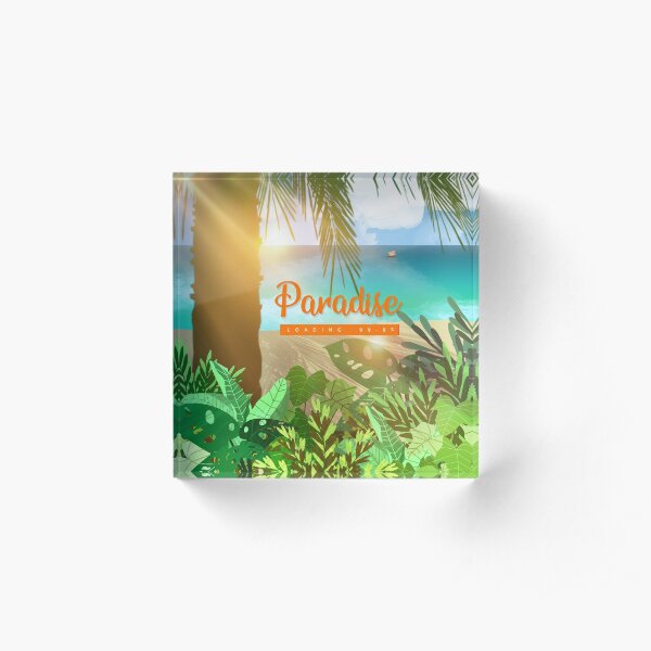 Paradise Loading Acrylic Block