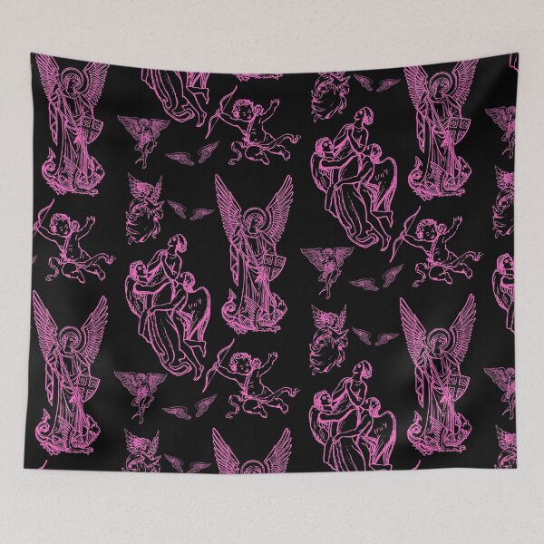 Item preview, Tattoo Angelic Neon Pink Design designed and sold by LittleIconShop.