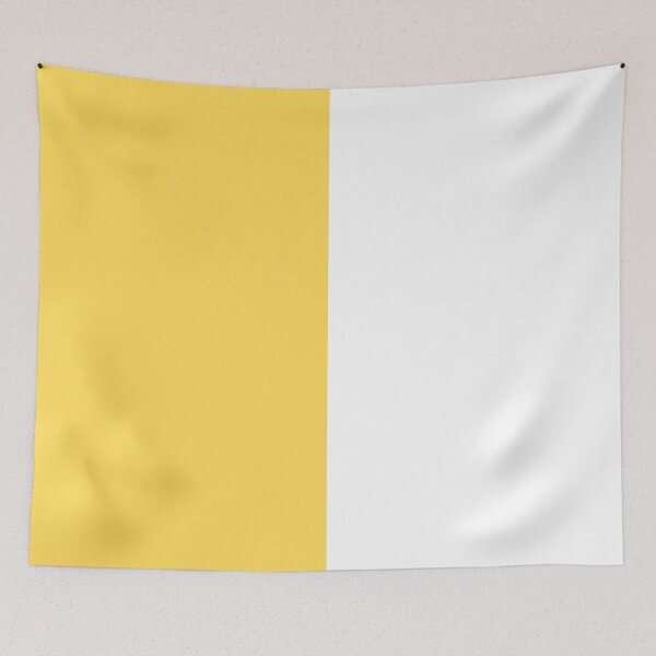 Item preview, Mustard Yellow And White Half And Half designed and sold by rewstudio.