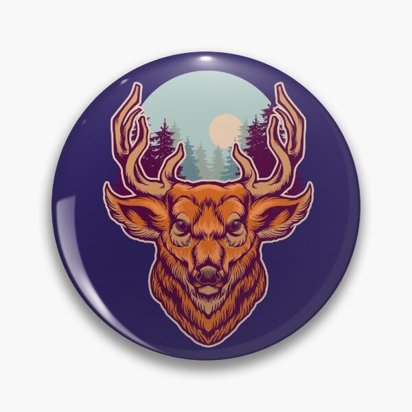 Item preview, Deer Head with Pine Forest designed and sold by Spot Sweet.
