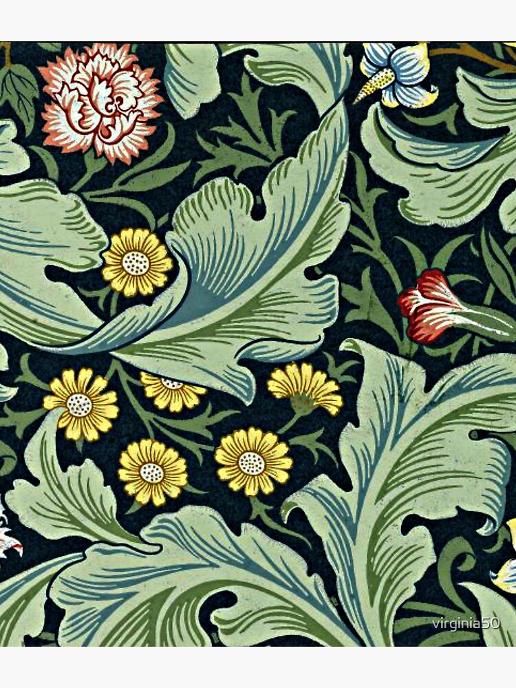 Disover Leicester, vintage floral William Morris pattern Backpack