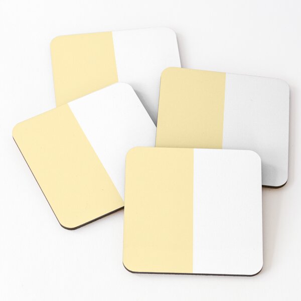 Item preview, Pale Mustard Yellow And White Half And Half designed and sold by rewstudio.