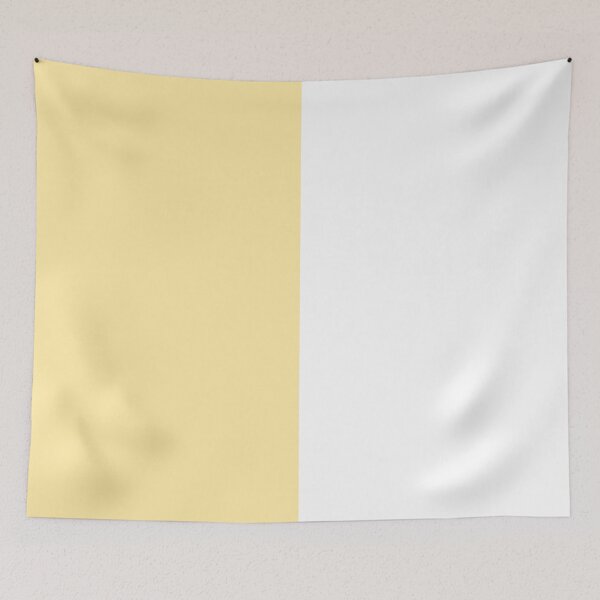Item preview, Pale Mustard Yellow And White Half And Half designed and sold by rewstudio.