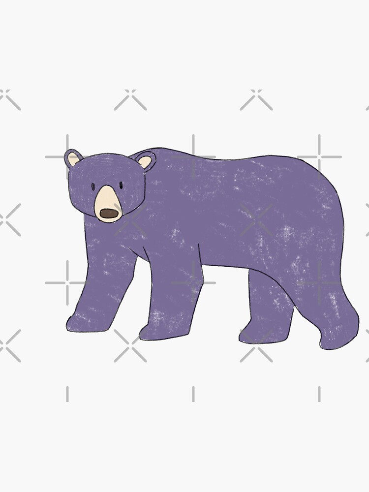 Adorable Minimalist Black Bear by bassoongirl123