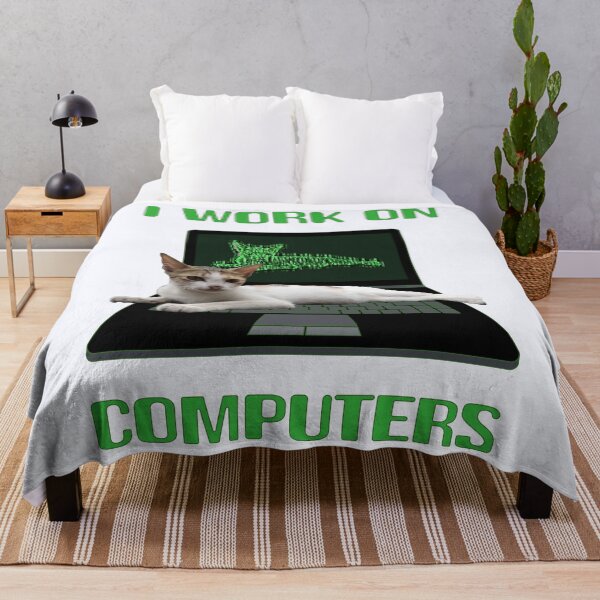 Item preview, I Work on Computers| Cat Dad | Funny Cat | Cat Lovers designed and sold by niceb00y.