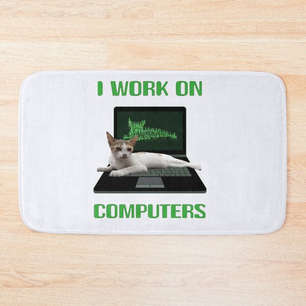 Item preview, I Work on Computers| Cat Dad | Funny Cat | Cat Lovers designed and sold by niceb00y.