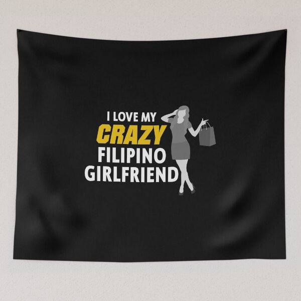 Aperçu de l'œuvre J'aime ma petite amie philippine folle philippine drôle créée et vendue par FilipinoMerch.