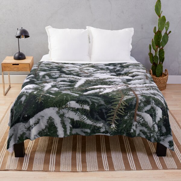 Item preview, Snow on green hedge, pure nature landscape in the wintermood designed and sold by Between Clouds.