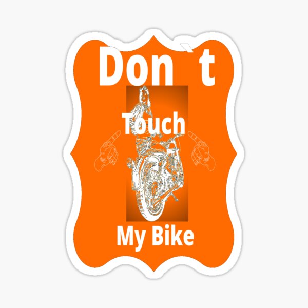 Aufkleber Don't Touch My Moped orange