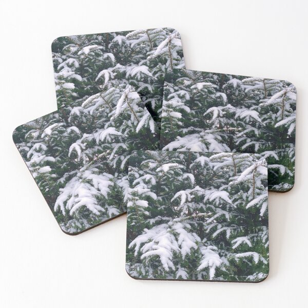 Item preview, Snowy on green hedge, pure nature landscape in the wintermood designed and sold by Between Clouds.