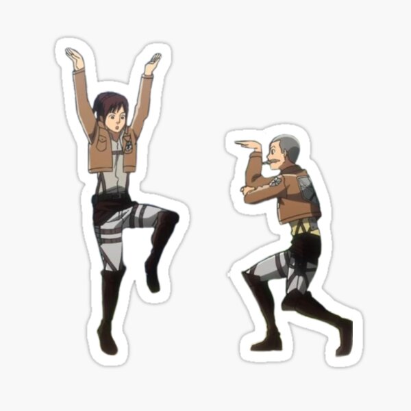 attaque sur titan connie et sasha Sticker