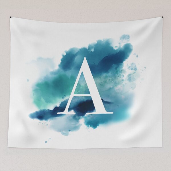 Item preview, Blue Watercolour Monogram A Letter designed and sold by RossWilson12.
