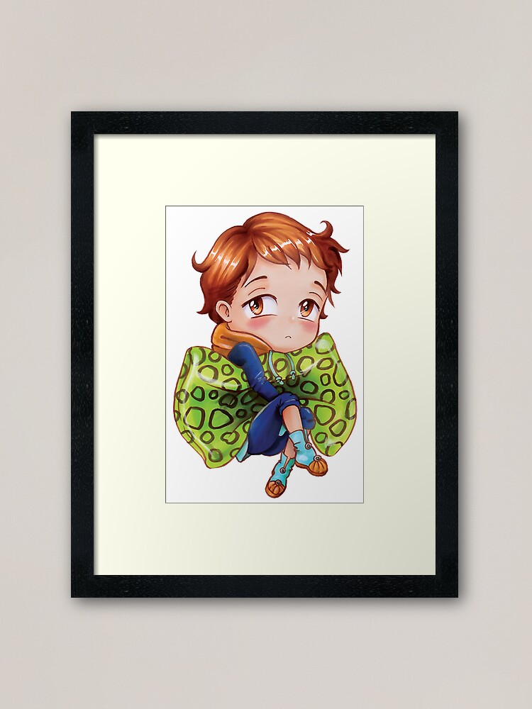 Seven Deadly Sins Anime King Chibi 1 Framed Art Print By Dacdacgirl Redbubble