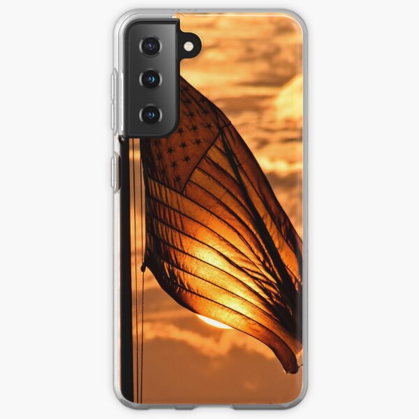 Sunset on Old Glory - USA Flag Samsung Galaxy Soft Case
