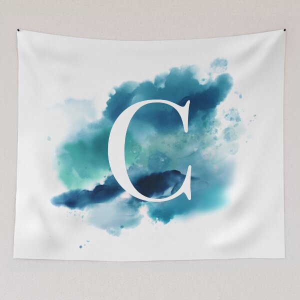 Item preview, Blue Watercolour Monogram C Letter designed and sold by RossWilson12.