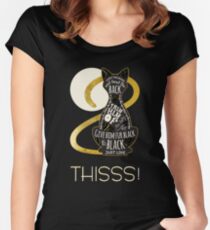 Camiseta entallada de cuello redondo Hocus Pocus Cat Spell - Just. Me gusta. ¡Esta!