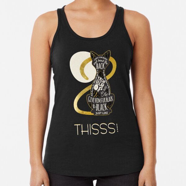 Hocus Pocus Cat Spell - Just. Like. This! Racerback Tank Top