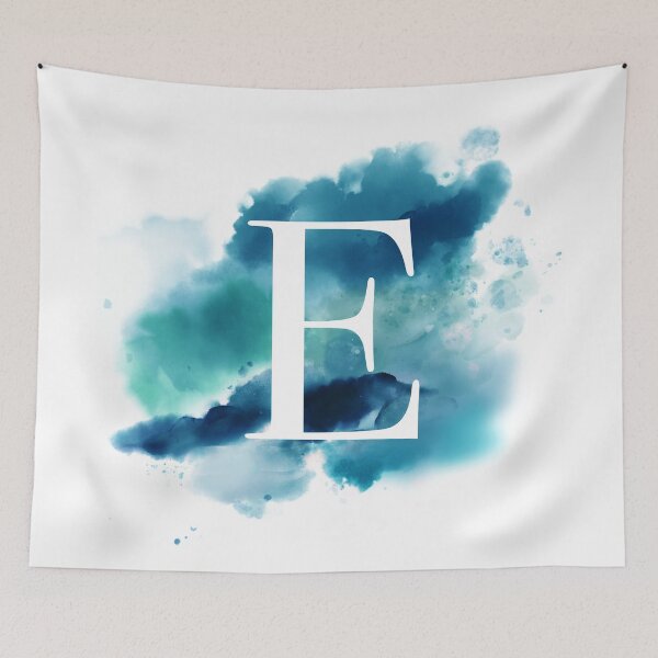 Item preview, Blue Watercolour Monogram E Letter designed and sold by RossWilson12.