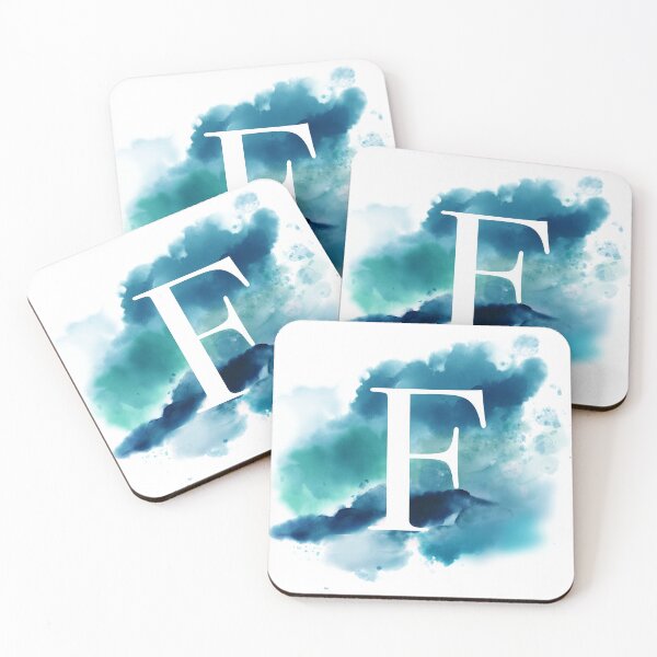 Item preview, Blue Watercolour Monogram F Letter designed and sold by RossWilson12.