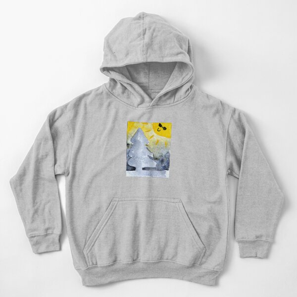 Coole Ecksonne mit Sonnenbrille im Wald Kinder Hoodie