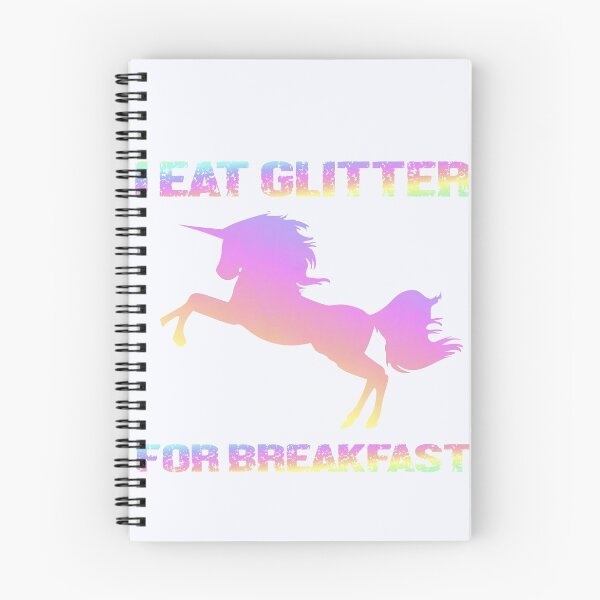 Artikelvorschau, Ich esse Glitter zum Frühstück Einhorn | Einhorn Geschenke | Nettes Einhornkleid | Regenbogen-Einhorn entworfen und verkauft von niceb00y.