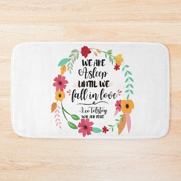 Item preview, Leo Tolstoy War & Peace Floral Wreath Quote designed and sold by Dollfacedesign.