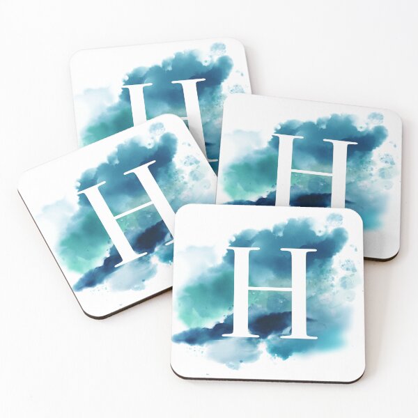 Item preview, Blue Watercolour Monogram H Letter designed and sold by RossWilson12.