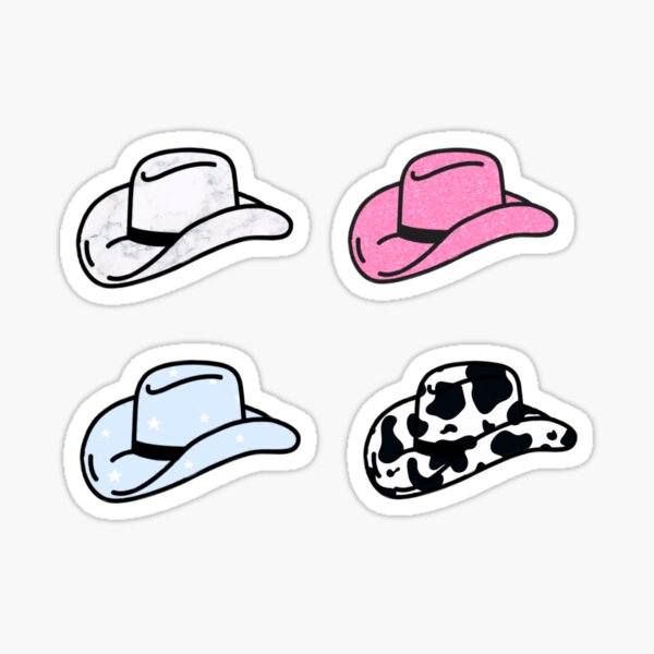  Cowboy Hat Pack Sticker For Sale By ChaoticIcedBoba Redbubble