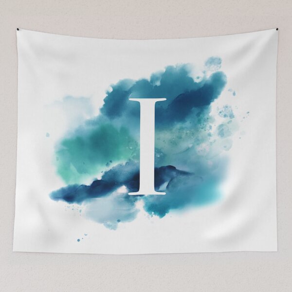 Item preview, Blue Watercolour Monogram I Letter designed and sold by RossWilson12.