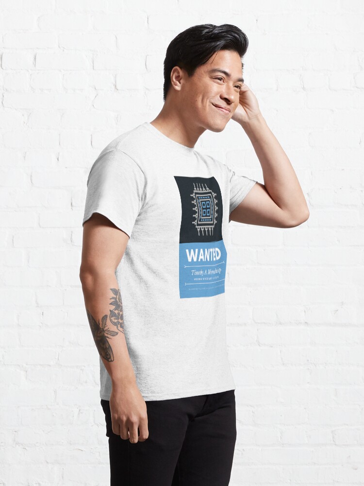 Alternate view of Microchip Wanted! Classic T-Shirt