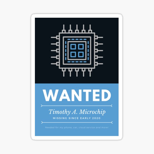 Microchip Wanted! Sticker