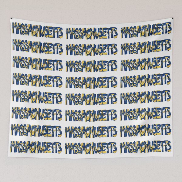 Item preview, Blue and Gold Massachusetts Word Doodle designed and sold by klaireep.