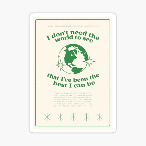 Mitski 'Francis Forever' Poster Sticker