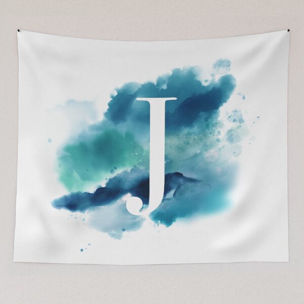 Item preview, Blue Watercolour Monogram J Letter designed and sold by RossWilson12.