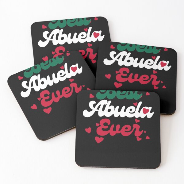 Item preview, Best Abuela Ever with Red Hearts - Valentine's Day, Mothers' Day (Green White Red Text) designed and sold by charqui.