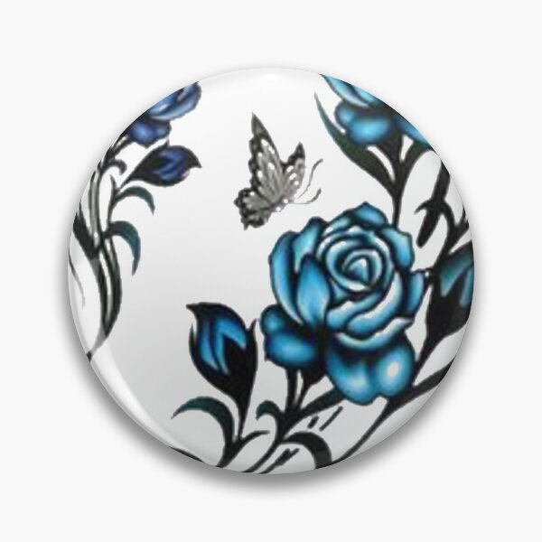 Item preview, Flower Art Tattoo in blue designed and sold by kamikrison.