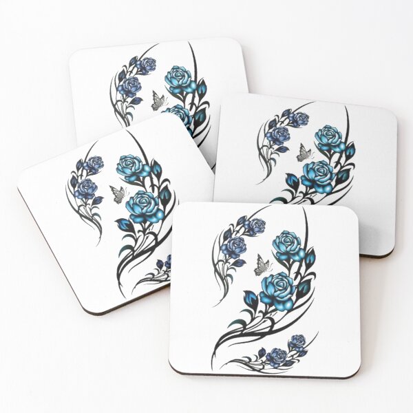 Item preview, Flower Art Tattoo in blue designed and sold by kamikrison.