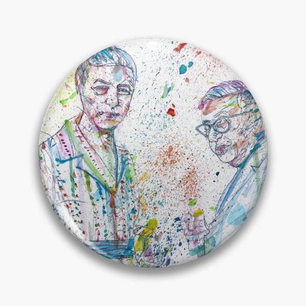 Item preview, SARTRE and SIMONE DE BEAUVOIR watercolor portrait .2 designed and sold by lautir.