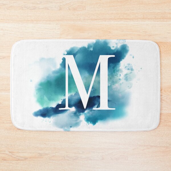 Item preview, Blue Watercolour Monogram M Letter designed and sold by RossWilson12.