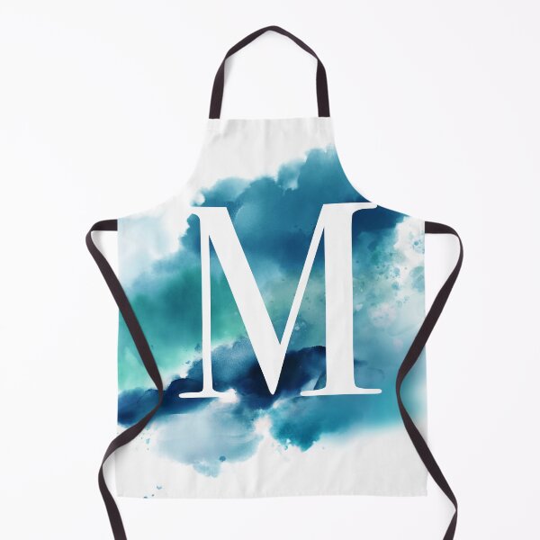 Item preview, Blue Watercolour Monogram M Letter designed and sold by RossWilson12.