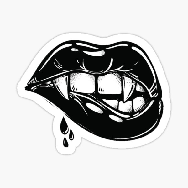 Tattoo Flash Lip Fang Mouth  Fictional Character Transparent PNG