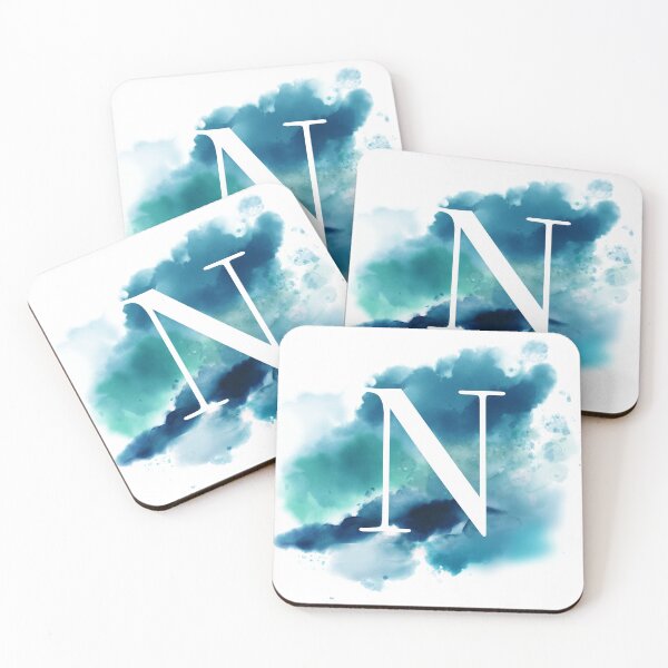 Item preview, Blue Watercolour Monogram N Letter designed and sold by RossWilson12.