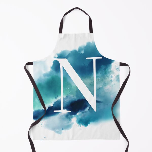 Item preview, Blue Watercolour Monogram N Letter designed and sold by RossWilson12.