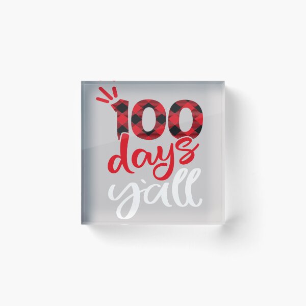 Item preview, Red Plaid 100 Days Y'all Teacher Student 100th Day Of School designed and sold by GINIART.
