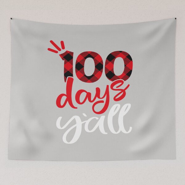 Item preview, Red Plaid 100 Days Y'all Teacher Student 100th Day Of School designed and sold by GINIART.