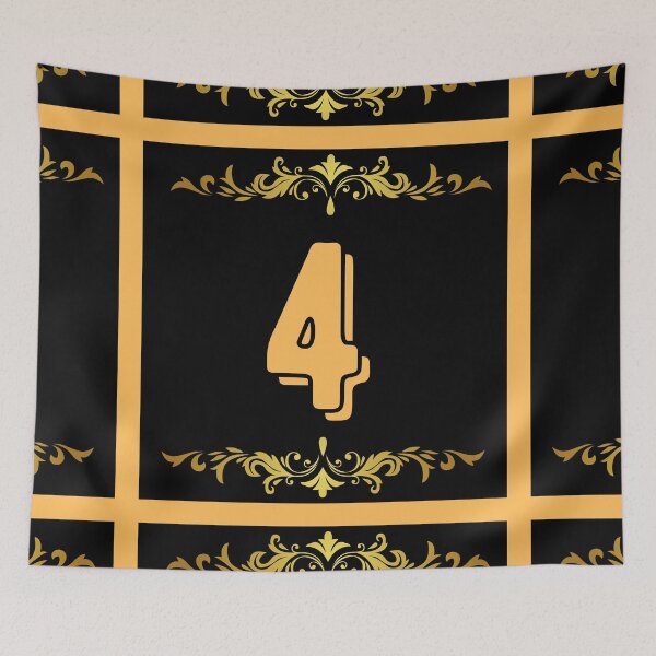 Item preview, Number 4 designed and sold by HappinessWorld.