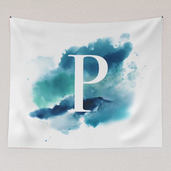 Item preview, Blue Watercolour Monogram P Letter designed and sold by RossWilson12.